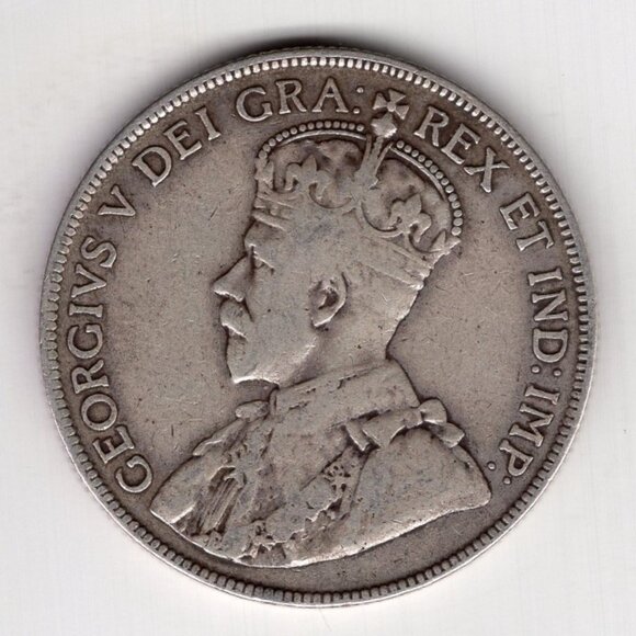 1917 NEWFOUNDLAND CANADA HALF DOLLAR 50 CENT SILVER COIN - Picture 2 of 2